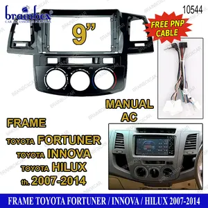 Frame Head Unit Toyota Fortuner Hilux Innova 9 Inch Manual AC Bingkai