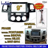 Gambar Frame Head Unit Toyota Fortuner Hilux Innova 9 Inch Manual AC Bingkai dari Brainbox Car and Home Kota Batam 1 Tokopedia