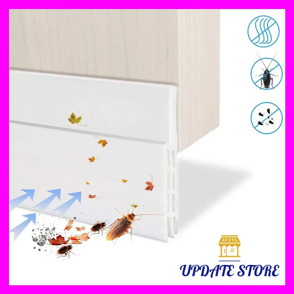 Karet Penutup Celah Bawah Pintu Penahan Pintu Penghalang Kecoa - White