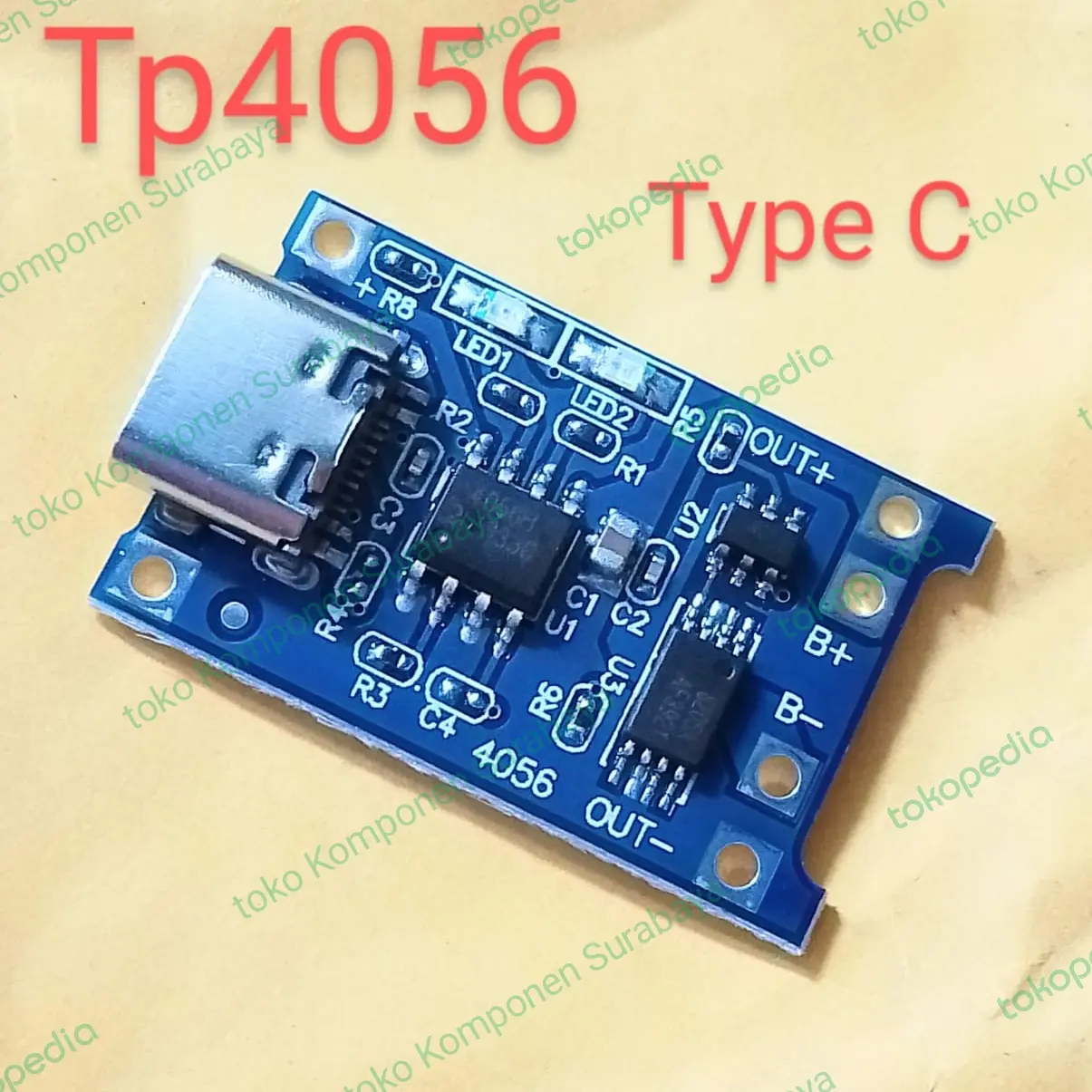 tp4056 1A type-C modul cas baterai