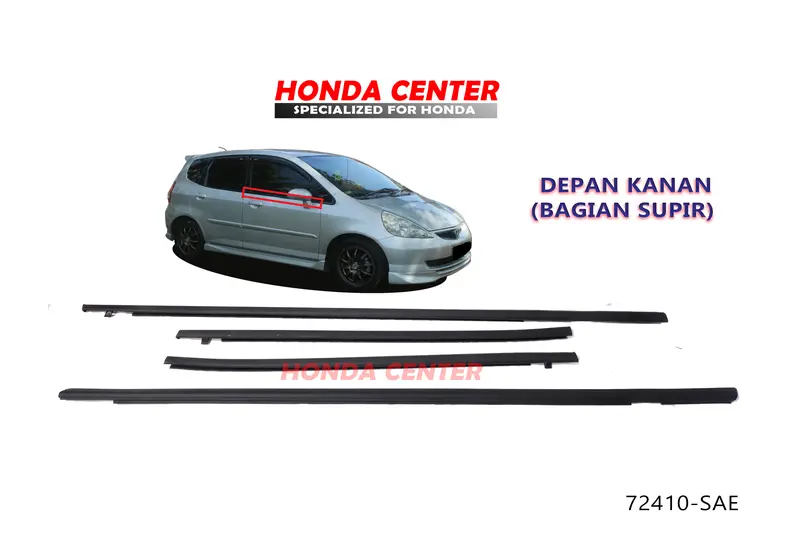 Pelipit Karet Kaca Pintu Luar jazz GD3 2004 2005 2006 2007 2008 SET 0