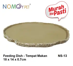 Tempat Makan Feeding Dish Kura Reptil Sulcata Alda 18x14cm Nomoy NS-13