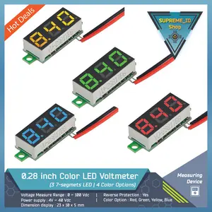 0.28" inch mini Digital Voltmeter 0-100V DC 3 Wire 3 Digit Non Frame