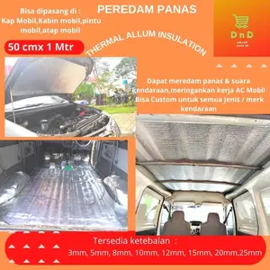 Peredam Panas Kap Mesin Mobil dan peredam suara 5mm x 50cm x 1Mtr Car Peredam Panas Kap Mesin Mobil dan peredam suara 5mm x 50cm x 1Mtr Car