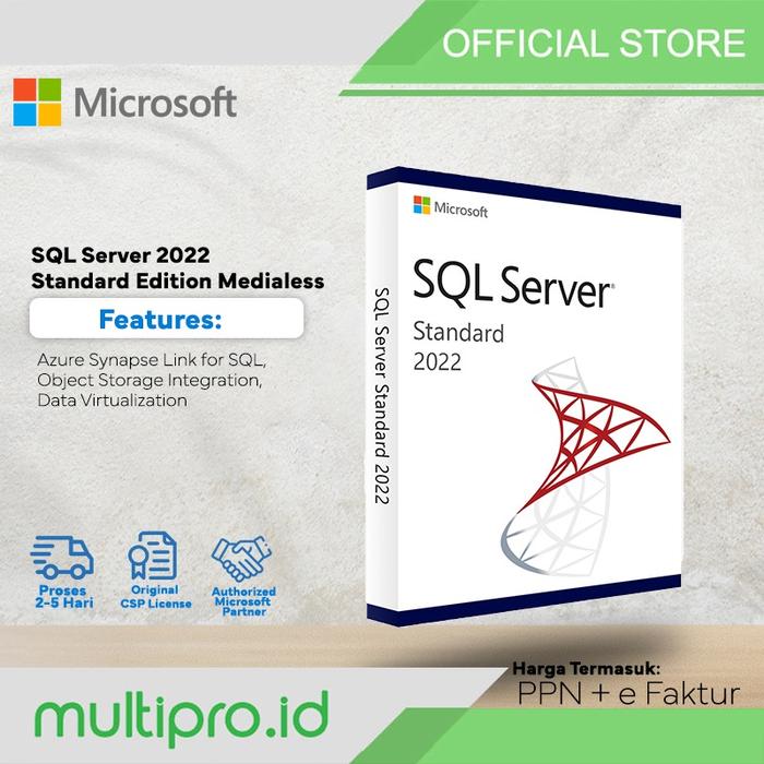 Gambar Microsoft SQL Server 2022 Standard Edition dari Multipro.id Kota Administrasi Jakarta Utara Tokopedia
