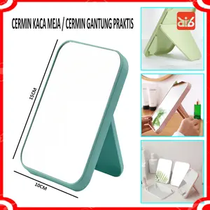 CERMIN LIPAT PERSEGI PORTABLE / STANDING BEAUTY MIRROR KACA DUDUK