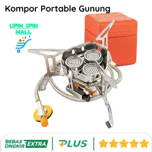 Kompor Gas Camping Lipat Portable Camping Stove 3 Burner 16 cm