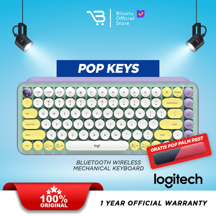 Gambar Logitech POP Keys Wireless Mechanical Emoji Keyboard - Day Dreamint dari Blisatu.id Kota Administrasi Jakarta Pusat Tokopedia
