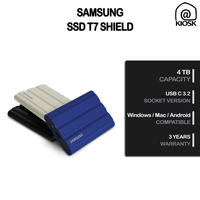 Gambar Samsung T7 SHIELD 4TB / PORTABLE SSD / USB 3.2 / Garansi 3 Tahun - Black dari @kiosk Kota Administrasi Jakarta Barat 1 Tokopedia