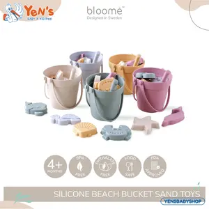 Bloome Silicone Beach Bucket Sand Toys For Baby Toddler And Kids