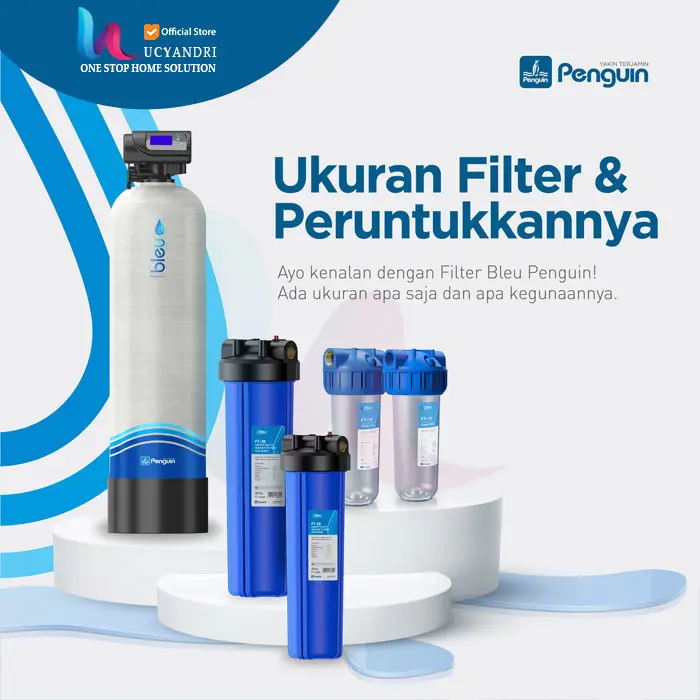 Penguin Filter Air PBF 10 CTO PRO Bleu Saringan Air 10 inchi Kuningan 4