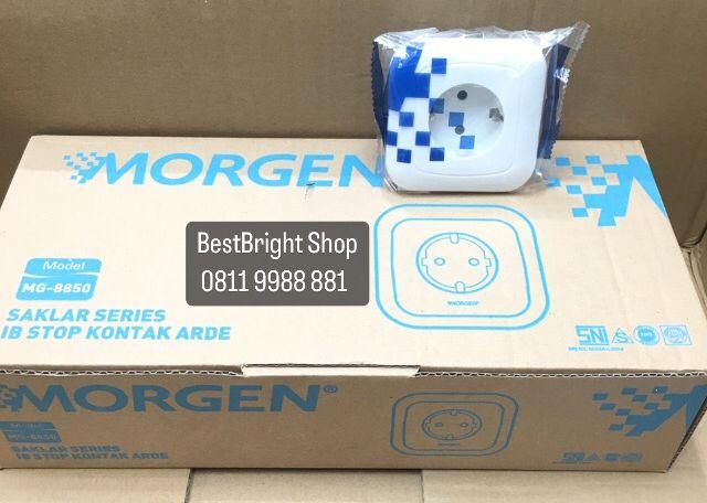 Gambar MORGEN MG-8850 Stop Kontak Arde Inbow IB Single Socket - SNI dari BestBright Store Kota Administrasi Jakarta Pusat Tokopedia