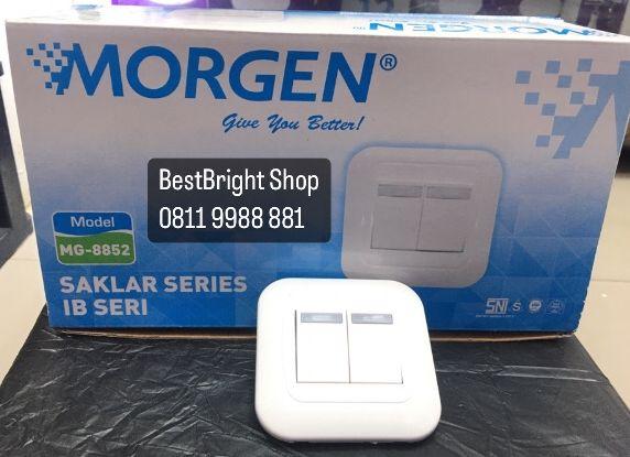 Gambar MORGEN MG-8852 Saklar Seri Double Switch - SNI dari BestBright Store Kota Administrasi Jakarta Pusat Tokopedia