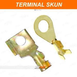SKUN TERMINAL KABEL AKI UNIVERSAL / sekun kuningan o-ring bulat kotak konektor accu atv motor