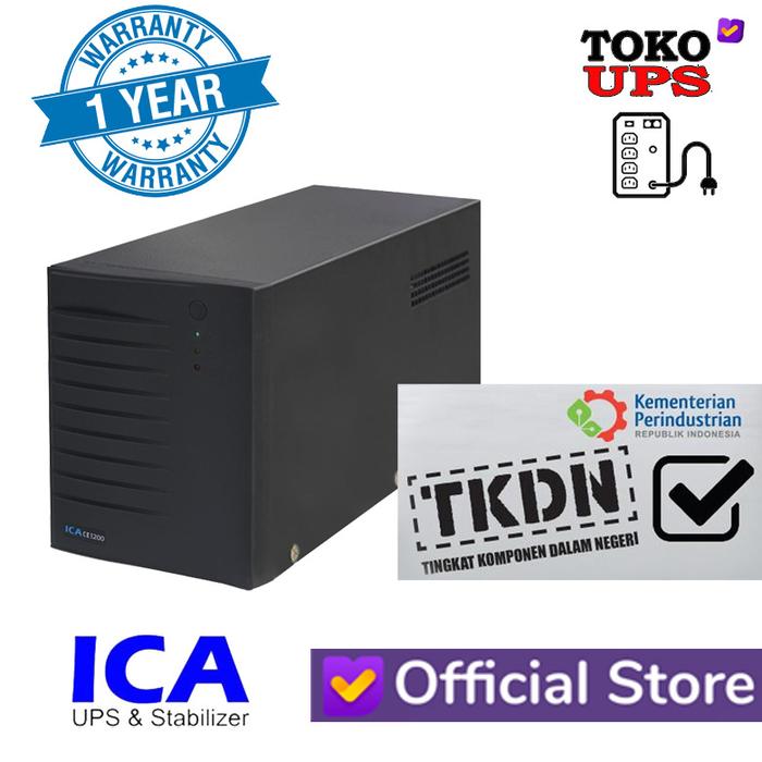 Gambar UPS TKDN : UPS ICA CE1200 1200VA 600W AVR Garansi Resmi - Bubble dari TokoUPS Kota Administrasi Jakarta Pusat Tokopedia