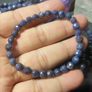 Bracelet / Gelang Blue Sapphire Faceted 6-6,5 mm Natural Top Grade