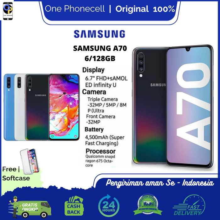 Jual SAMSUNG GALAXY A70 6/128GB GARANSI RESMI SEIN INDONESIA