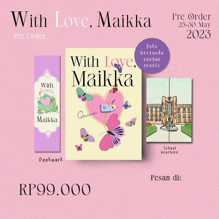 Gambar PRE ORDER - WITH LOVE, MAHIKA - QUINN - BUKUNE - BUMIFIKSI - PO SOON dari bumifiksipadang Kota Padang Tokopedia