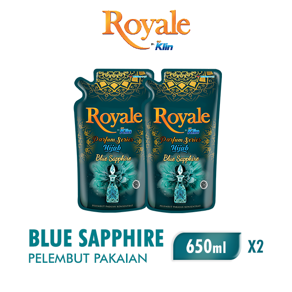 Gambar Royale Parfum Series By Soklin Pelembut Pakaian Hijab Blue Sapphire 650ml x 2 pcs dari Wings Indonesia Kab. Bekasi Tokopedia