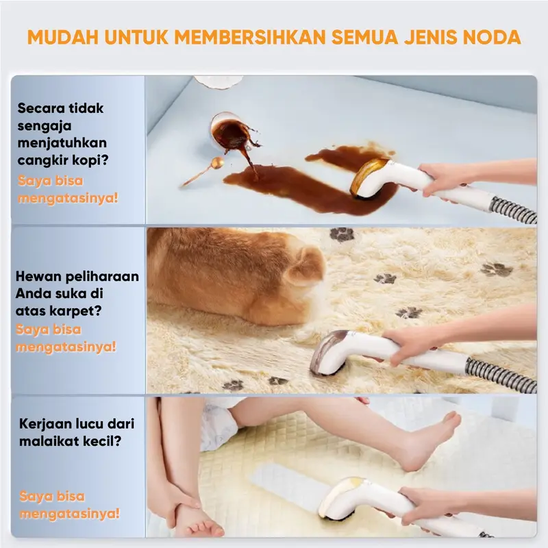 UWANT B100 Suction Vacuum Cleaner Mesin Pembersih Kain Multifungsi 3