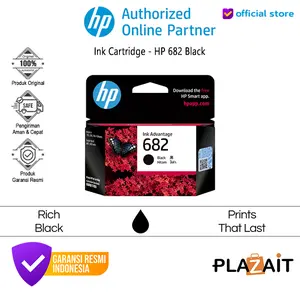 Ink Cartridge - HP 682 Black 3YM77AA Original Resmi & Baru