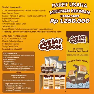 Paket Usaha Minuman Mitra Es Celup Cocol Viral Kekinian 5 Macam Tema