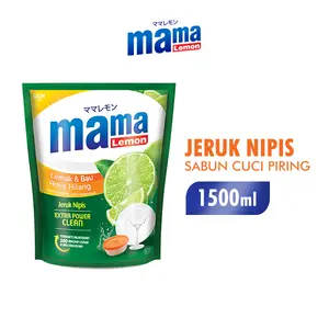 Mama Lemon Sabun Cuci Piring Jeruk Nipis Pouch 1500ml