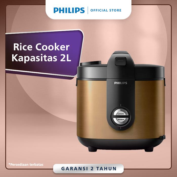 Gambar Philips Rice Cooker 2L - Premium Plus Gold HD3138/34 dari Philips Home Appliances Kab. Bekasi Tokopedia