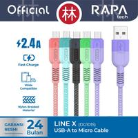 Gambar RAPAtech DG1015 - LINE X - USB-A to Micro Cable Fast Charge 2.4A 1M - Grey dari RAPAtech Jakarta Kota Administrasi Jakarta Barat 1 Tokopedia