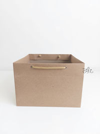 Gambar (paperbag coklat 21.5x21.5x15) tas kertas polos kraft coklat [isi 10] dari i am CiLi Kota Tangerang 4 Tokopedia