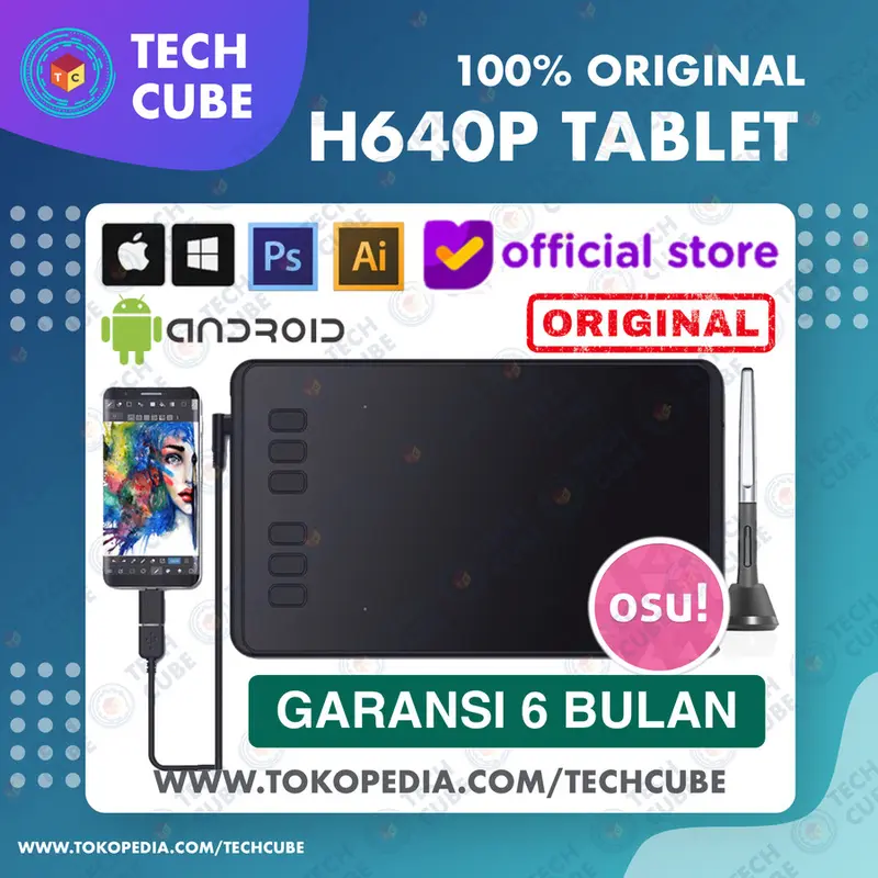 HUION H640P Digital Graphic Drawing Pen Tablet Design OSU Al