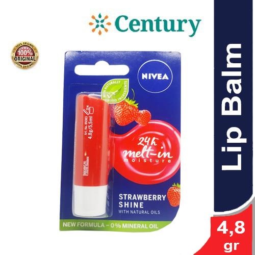 Gambar NIVEA LIP CARE STRAWBERRY SHINE 4.8G / PERAWATAN BIBIR dari Century Healthcare Express Kota Administrasi Jakarta Pusat Tokopedia