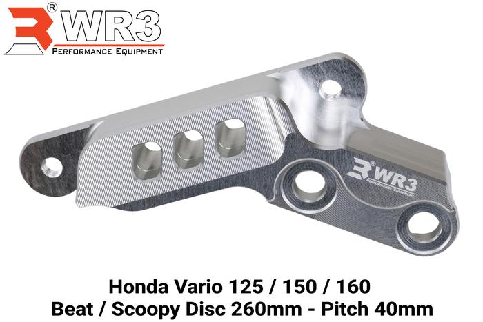 Gambar Breket WR3 Kaliper Depan 4P1P Vario 125 150 160 Beat Scoopy Disc 260mm - Hitam dari WR3 Kota Administrasi Jakarta Barat 3 Tokopedia