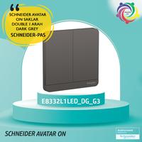 Gambar SCHNEIDER AVATAR ON SAKLAR DOUBLE 1 ARAH DARK GREY E8332L1LED_DG_G3 dari SCHNEIDER-PAS Kota Bandung 1 Tokopedia