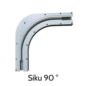 Zemismart Smart Curtain Gorden Railing Siku Melengkung 90 135 Derajat