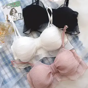 BH Pita Bra Ribbon Push Up Tanpa Kawat CD Sexy Bralette Korea Set CQ3