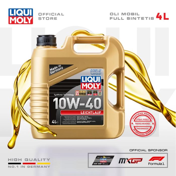Gambar Liqui Moly Leichtlauf 10W-40 4L - Oli Mobil 1318 dari LIQUI MOLY Kota Administrasi Jakarta Utara Tokopedia