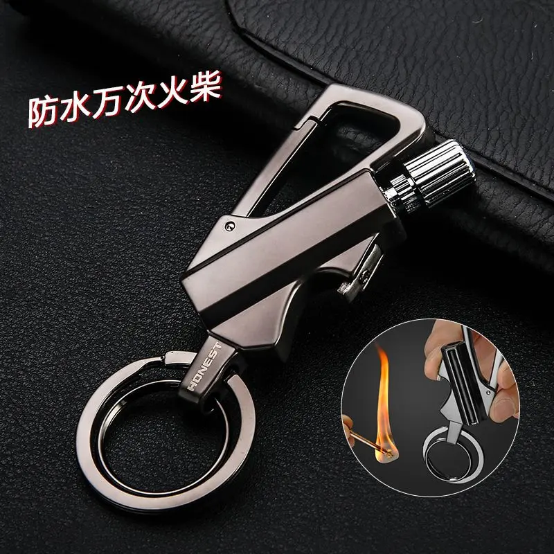 Mancis Korek Gesek Honest BCK2 Flint Starter Carabiner Windproof