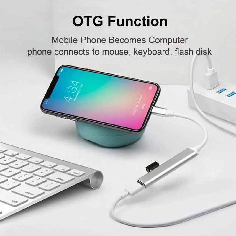 USB Hub Type C Converter 3.0 4 Port C809 2