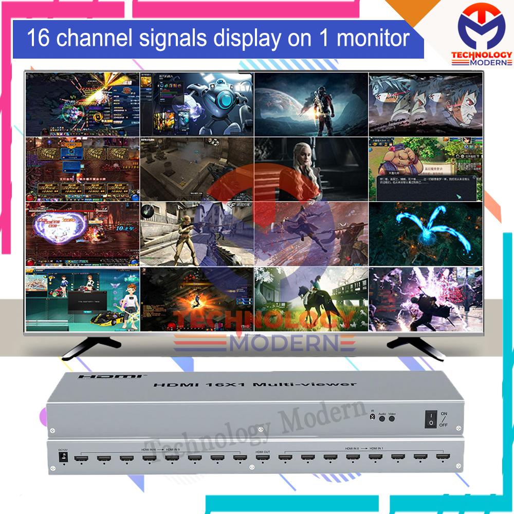 HDMI 16x1 Multi-viewer (Pembagi Layar 16/8/4) - Seamless Switching