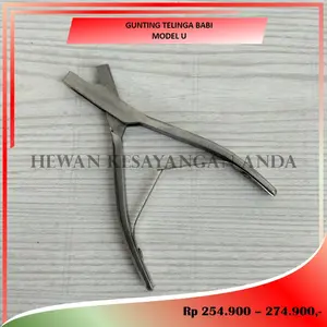 Gunting Telinga Babi Model U Alat Potong Kuping Babi
