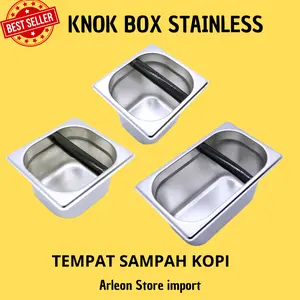 knock box stainless steel kopi tinggi 10 cm dan 15  cm