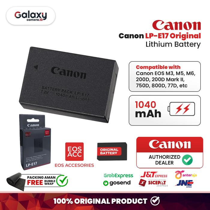 Gambar Baterai Canon Lp-E17 Original Battery LP E 17 Batre Ori dari Galaxy Camera Kota Tangerang Tokopedia