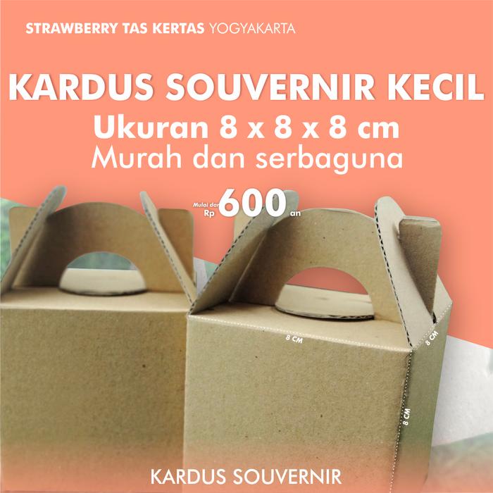 Gambar Kotak Dos Kardus Eflute Jinjing Souvenir 8 x 8 x 8 dari Rahmah Tas Kertas dan Kemasan Kab. Sleman Tokopedia