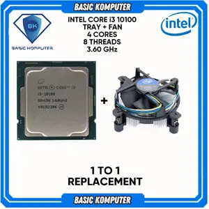 PROCESSOR INTEL CORE i3 10100 3.6 GHz SOCKET LGA1200 TRAY + FAN