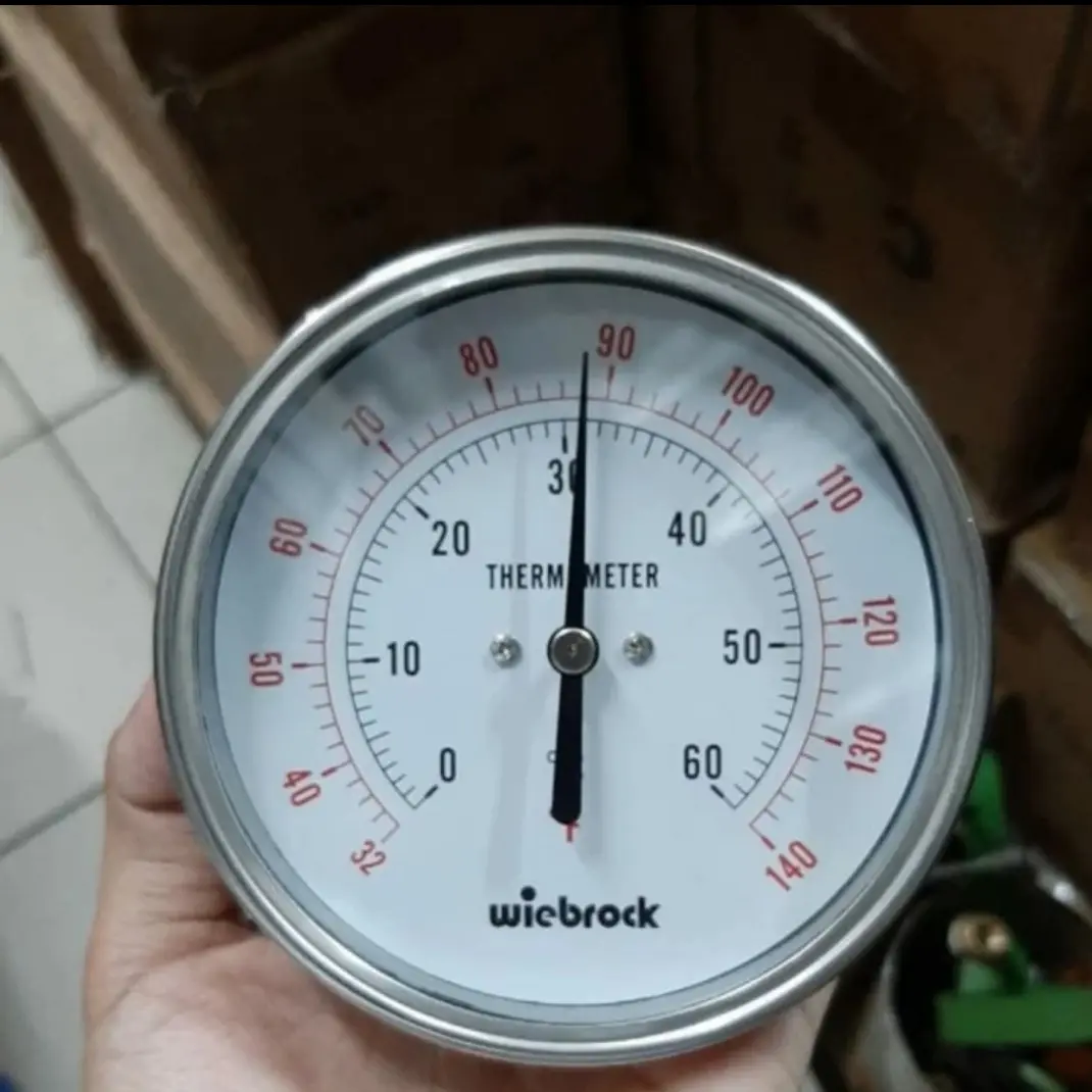 200 C/F 4 INCH PJ.20 CM THERMOMETER BACK BIMETAL WIEBROCK