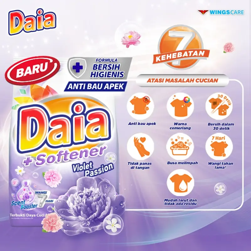 Daia Deterjen Bubuk Violet Blossom 4 kg 1
