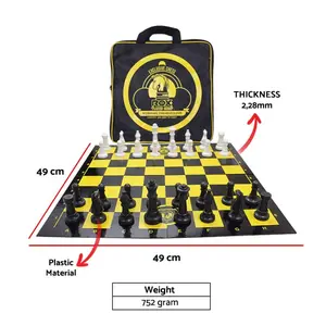 Catur Plastik ROX Percasi Papan Lipat 4 Tas 1 Set