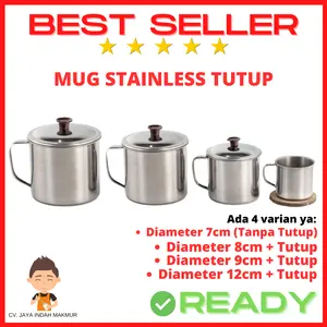 Mug / Cangkir / Gelas Stainless Steel mini Coffee Tea Cups Souvenir