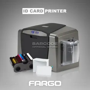 Paket Printer ID Card Fargo DTC1250e + Ribbon 045500 + MFRE 500 Pcs